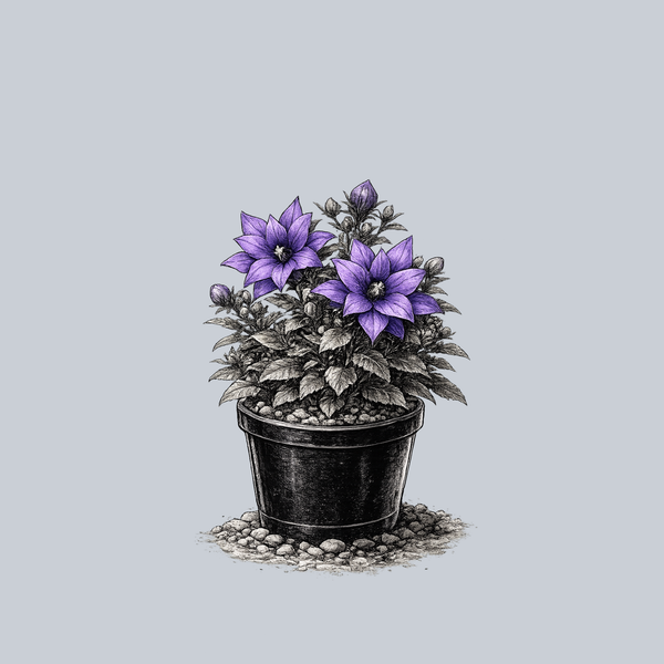 Astra Semi-Double Blue Balloon Flower