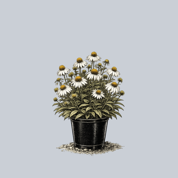 Baby Swan White Coneflower