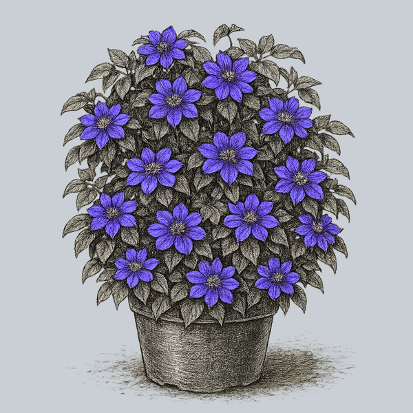Blue Explosion Clematis