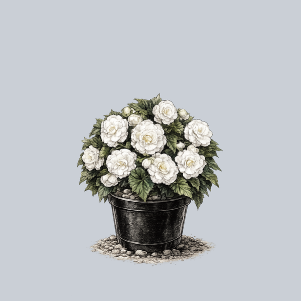 Double White Begonia