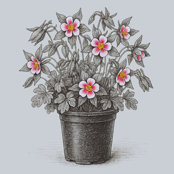 Kirigami Rose & Pink Columbine