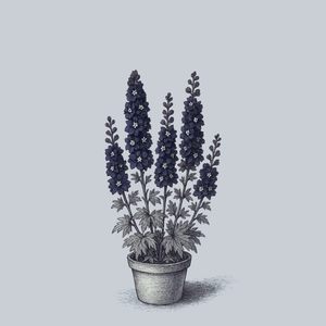 Magic Fountains Dark Blue Delphinium