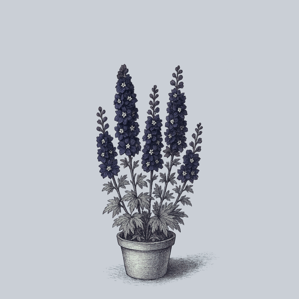 Magic Fountains Dark Blue Delphinium