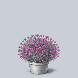 Mountain Frost Pink PomPom Dianthus