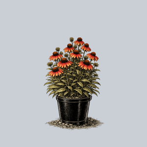 Sombrero Hot Coral Coneflower