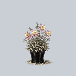 Swan Pink and Yellow Columbine