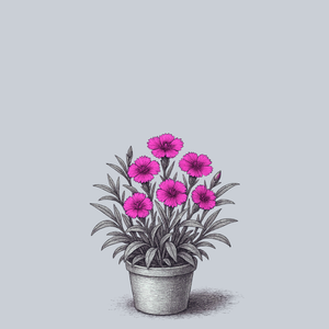 Vivid Bright Light Dianthus