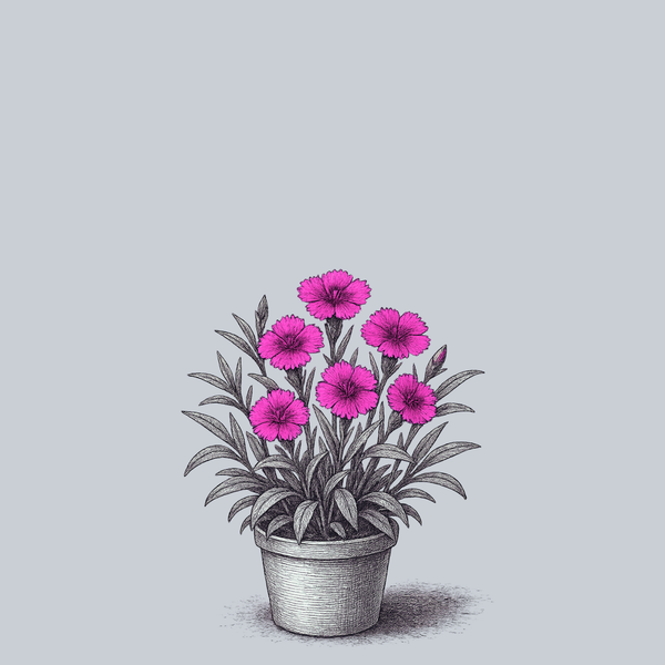 Vivid Bright Light Dianthus
