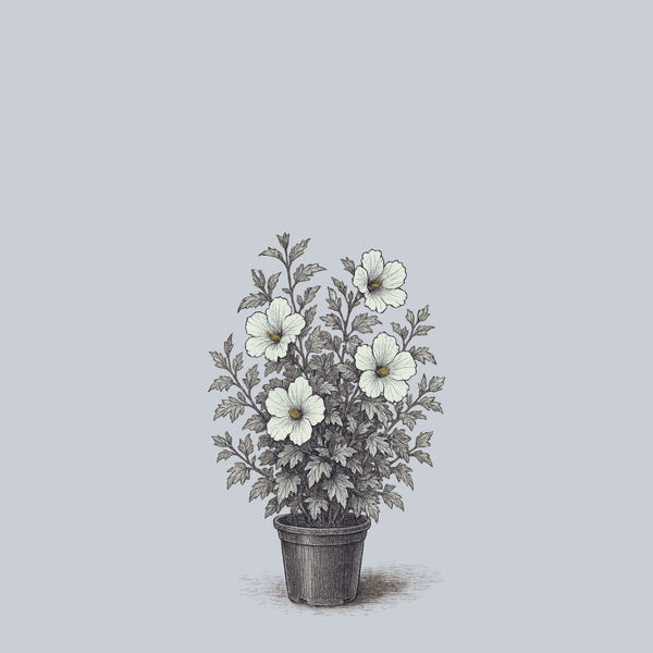 White Chiffon Rose of Sharon