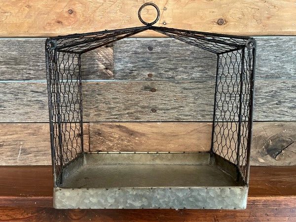 WALL SHELF CHICKEN WIRE ARCH SM  158234 STORE ITEMS Plant Detectives   