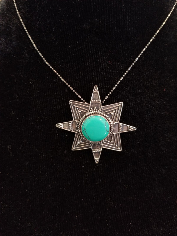 NECKLACE JADE SILVER STAR P3320 JEWELRY Plant Detectives   